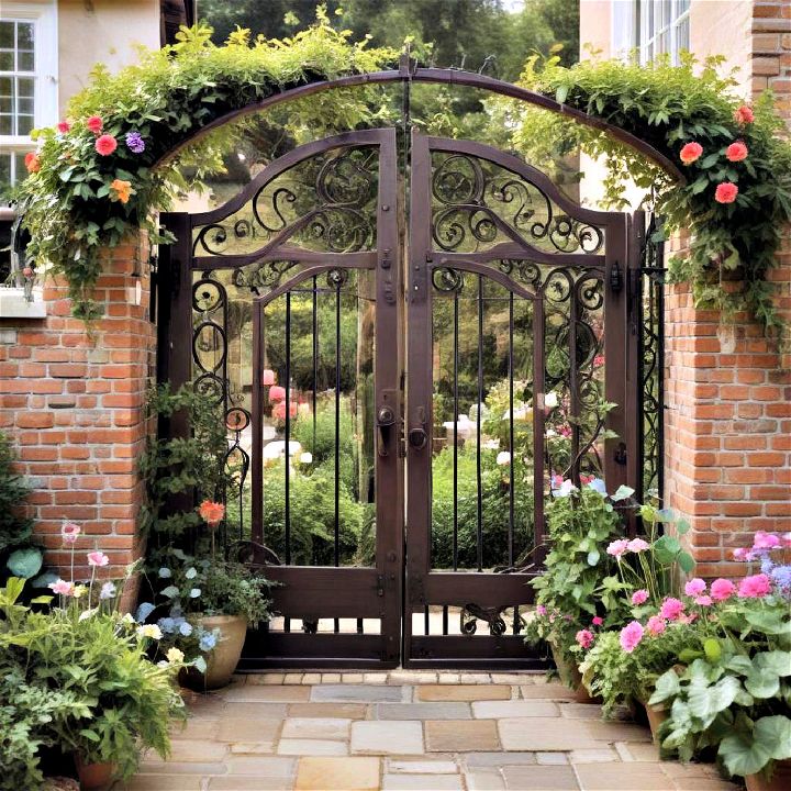 decorative secret garden gate for small patio
