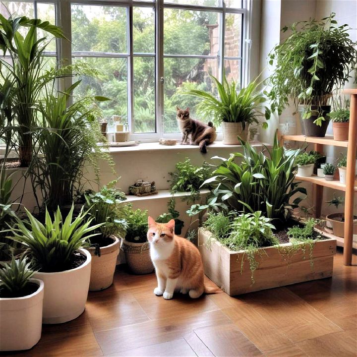designing a cat friendly indoor garden