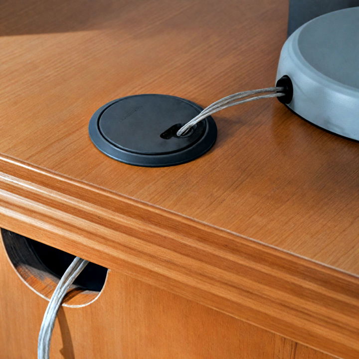 desk grommet to organize cables