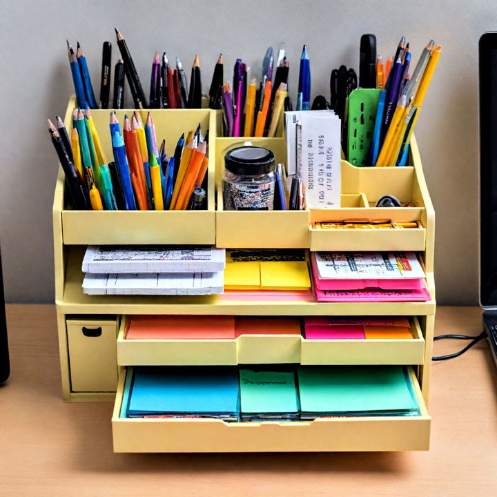 desktop organizer with drawer