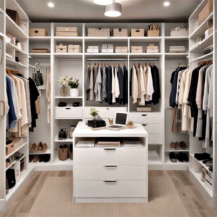 digital catalogue station for walk in closet
