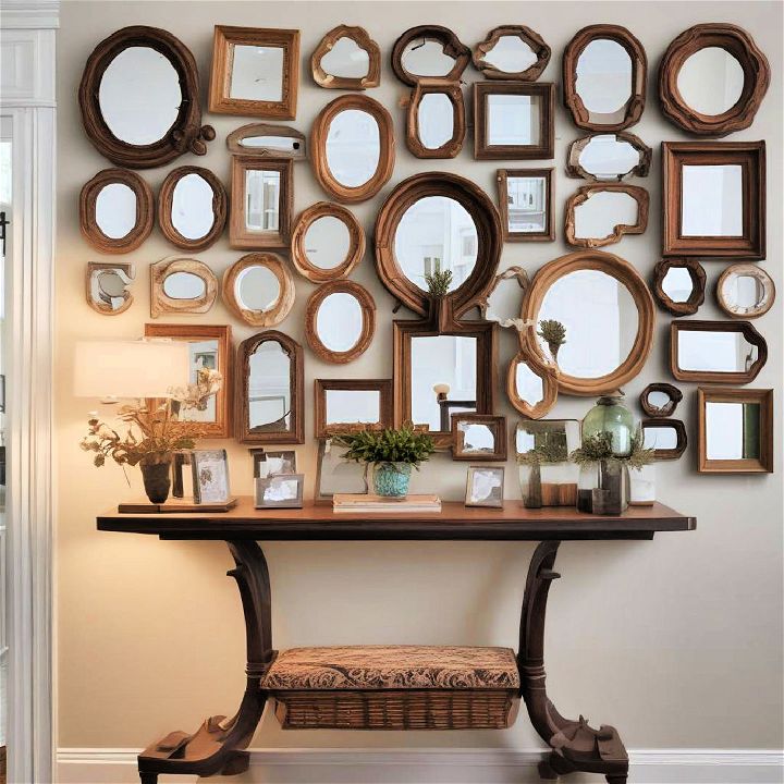 display a collage of mirrors