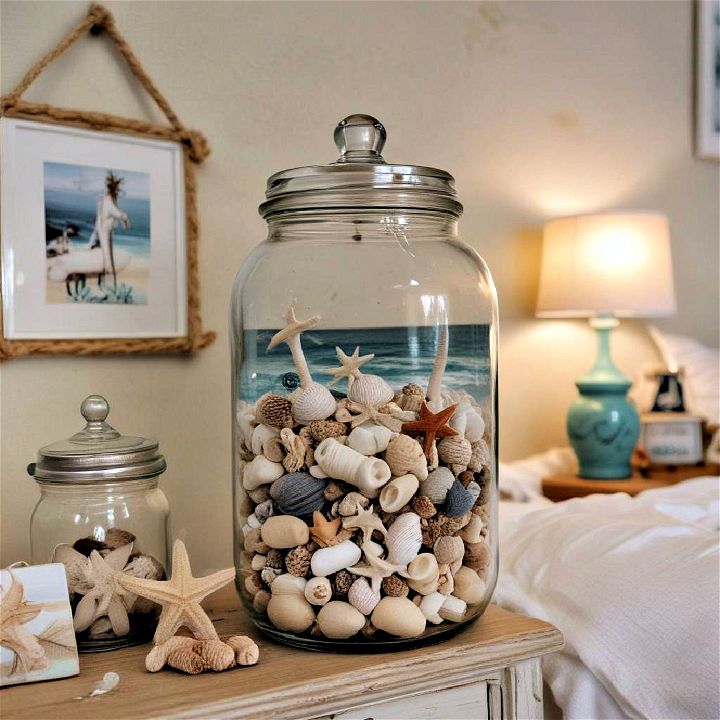 diy beach jar with sand