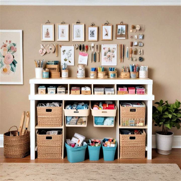 diy craft station for family room