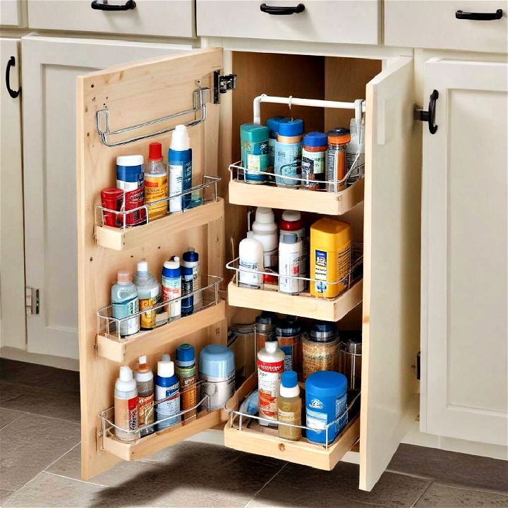 door mounted cabinet organizers to maximize efficiency in tight spaces