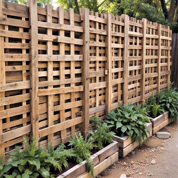 double layered pallet fence design