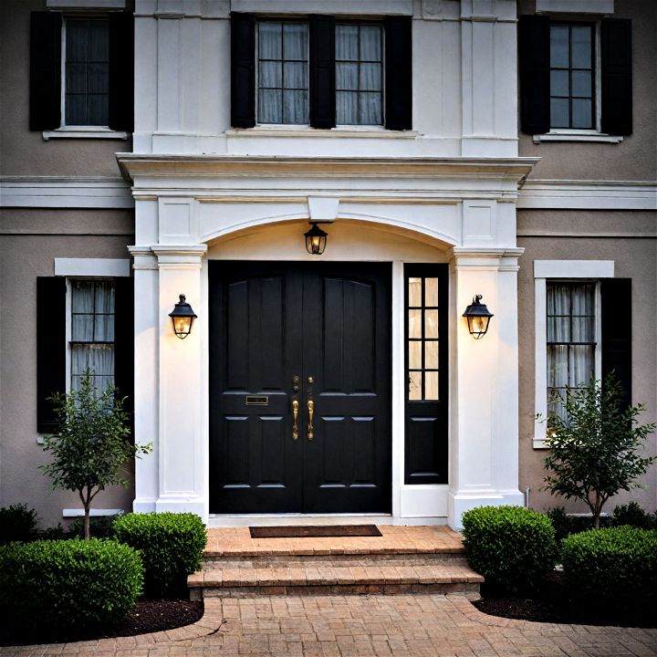 dramatic and bold front door contrast