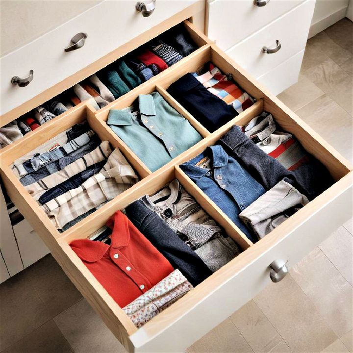 drawer dividers for different types of clothing