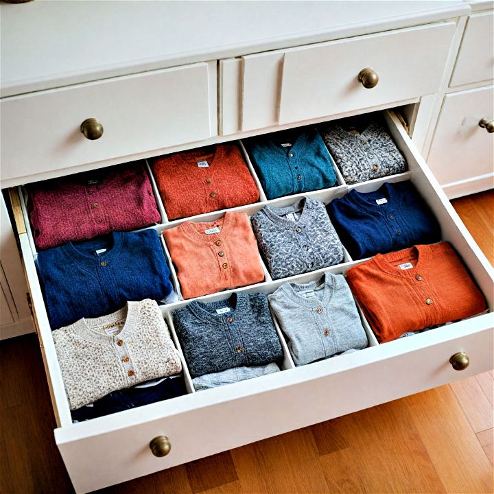 drawer dividers to keep sweaters organized