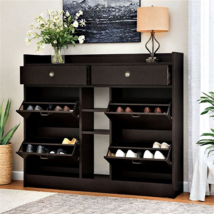 drawer unit for hiding shoe clutter
