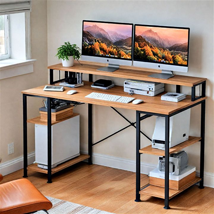 dual monitor desk designed for the tech savvy