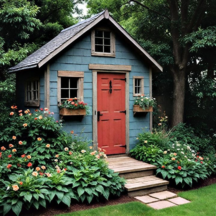 durable and rustic garden shed