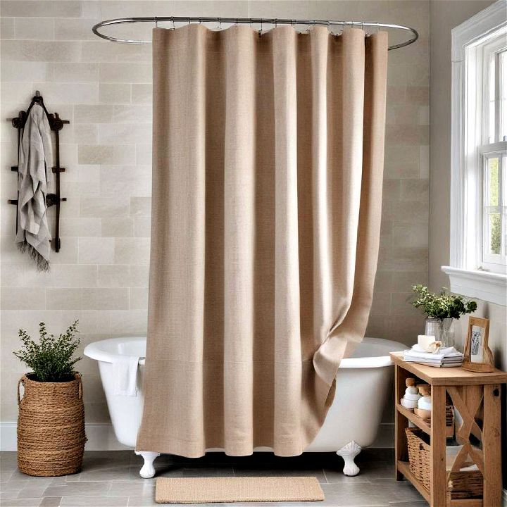 durable and warmth linen shower curtains
