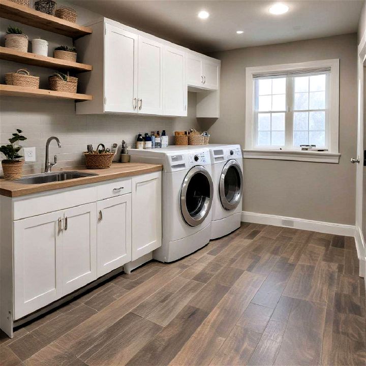 durable flooring for basement laundry