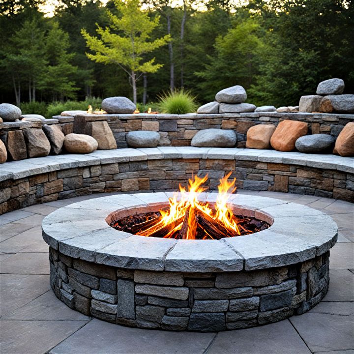 durable luxurious granite fire pit