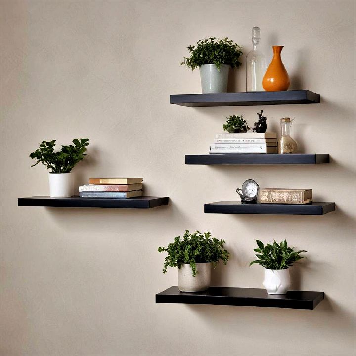 durable metal floating shelves