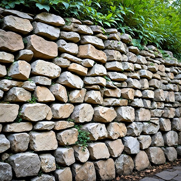 durable natural stone retaining wall