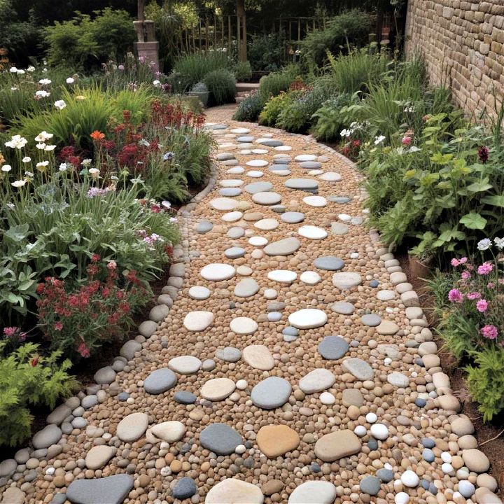 durable pebble mosaic paths