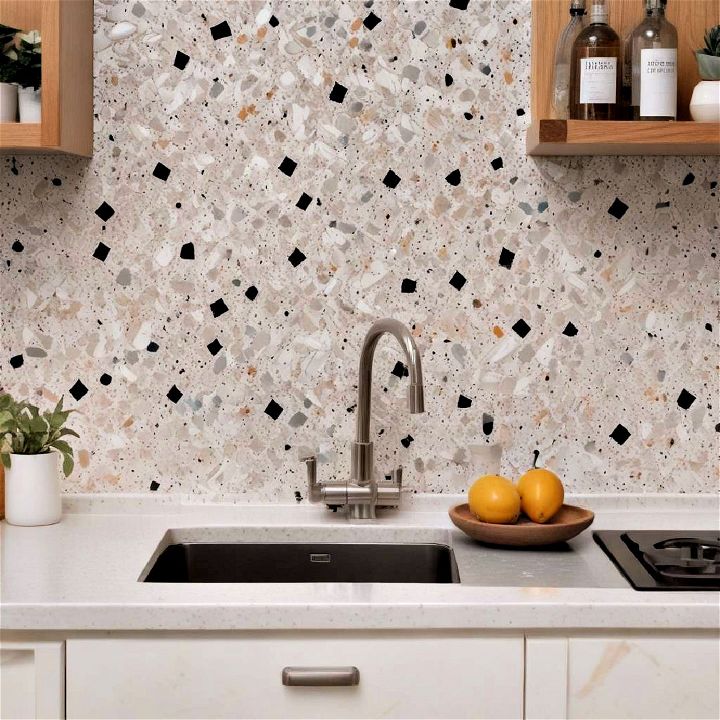 durable terrazzo tiles kitchen backsplash