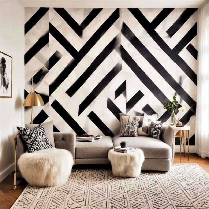dynamic and modern experiment with geometric patterns