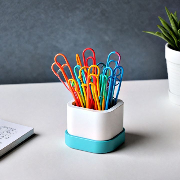 easy and fun magnetic paperclip holder