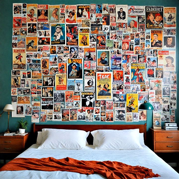 eclectic and retro themed poster collage
