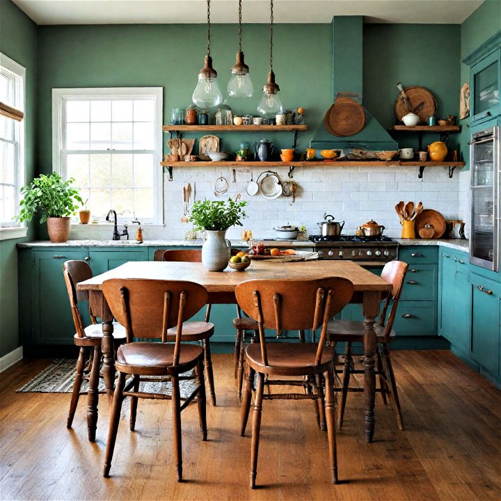 eclectic mix of furniture to add uniqueness to your open kitchen