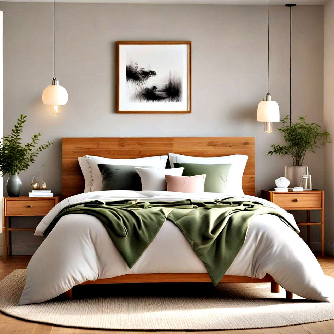 eco friendly and sustainable chic bedroom