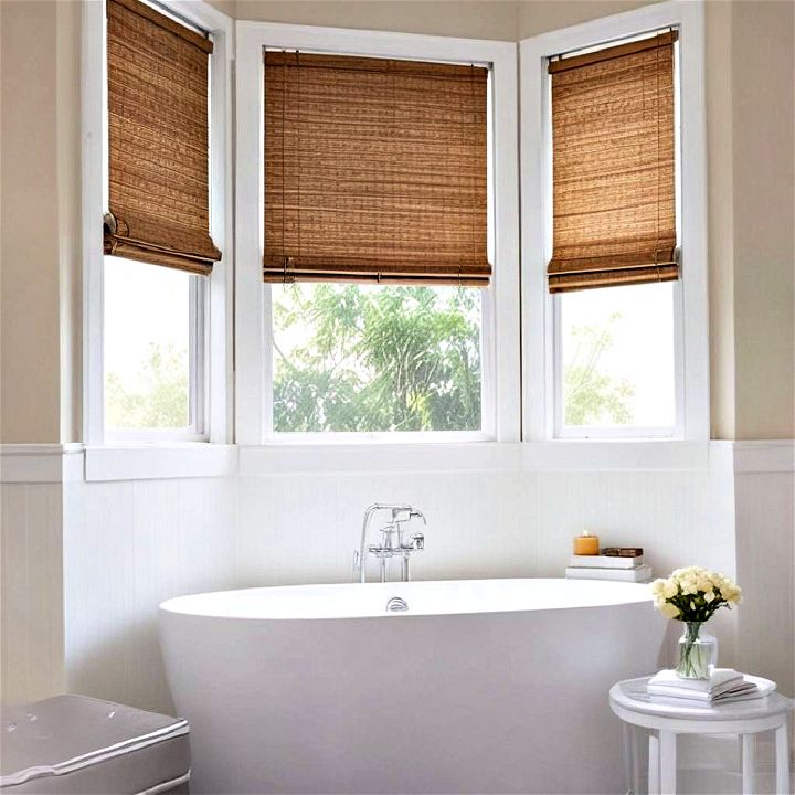 eco friendly bamboo blind for bathroom