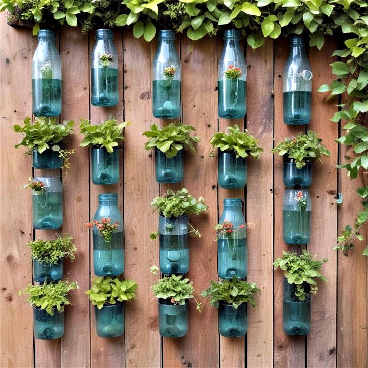 eco friendly bottle wall vertical garden