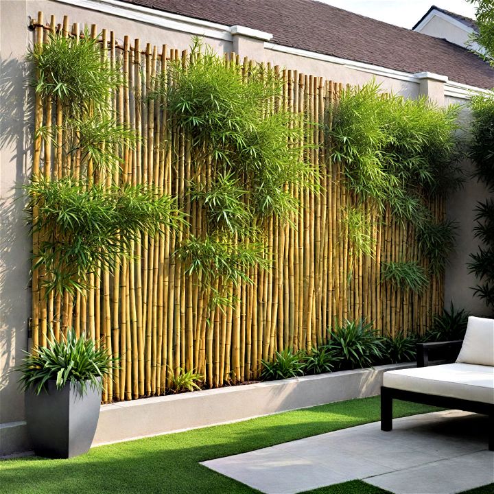 eco friendly living bamboo wall patio privacy