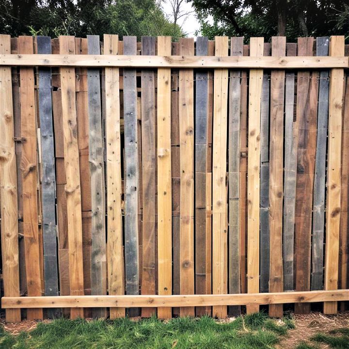 eco friendly recycled pallet privacy screen