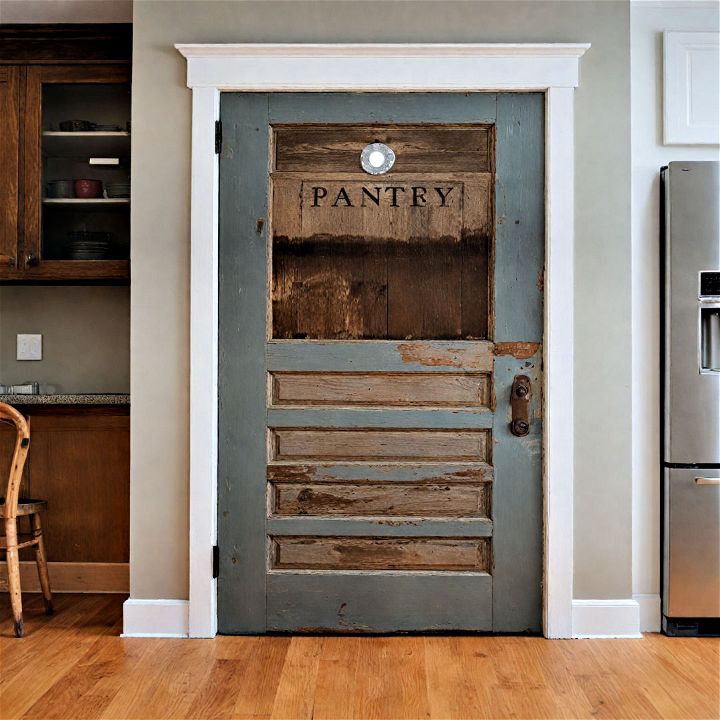 eco friendly salvaged wood door for your pantry