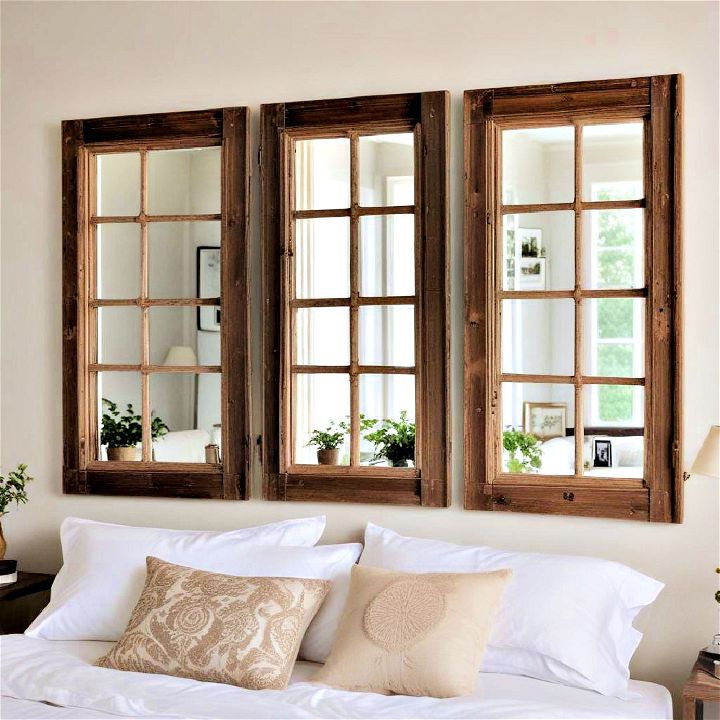eco friendly window frame mirror decor