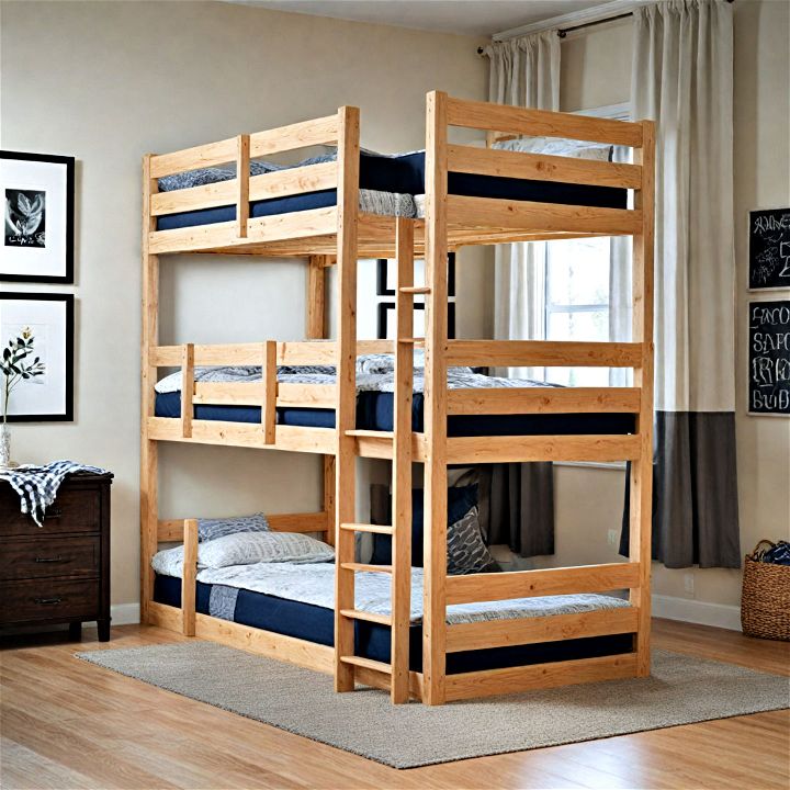 efficient and compact triple level bunk