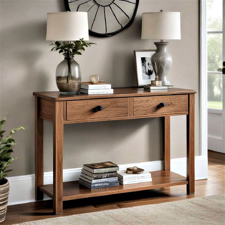 elegance entryway table with drawers