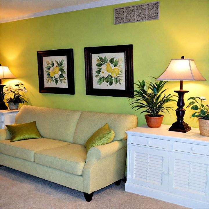 elegance pear green accent wall