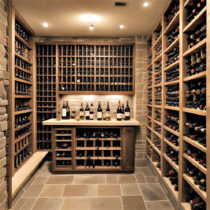 elegant and stylish wine cellar