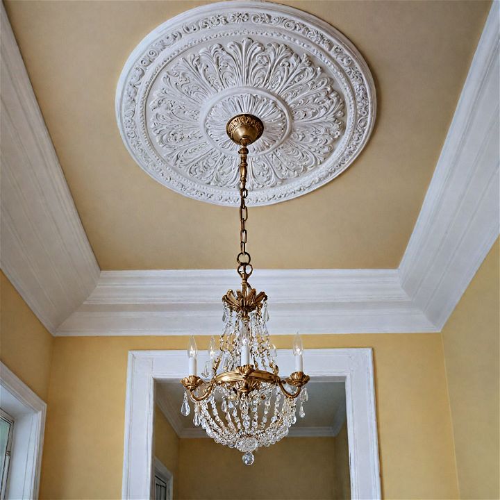 elegant bathroom ceiling medallion