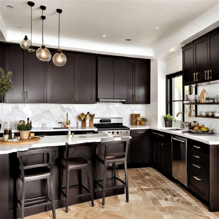 espresso color kitchen cabinets design
