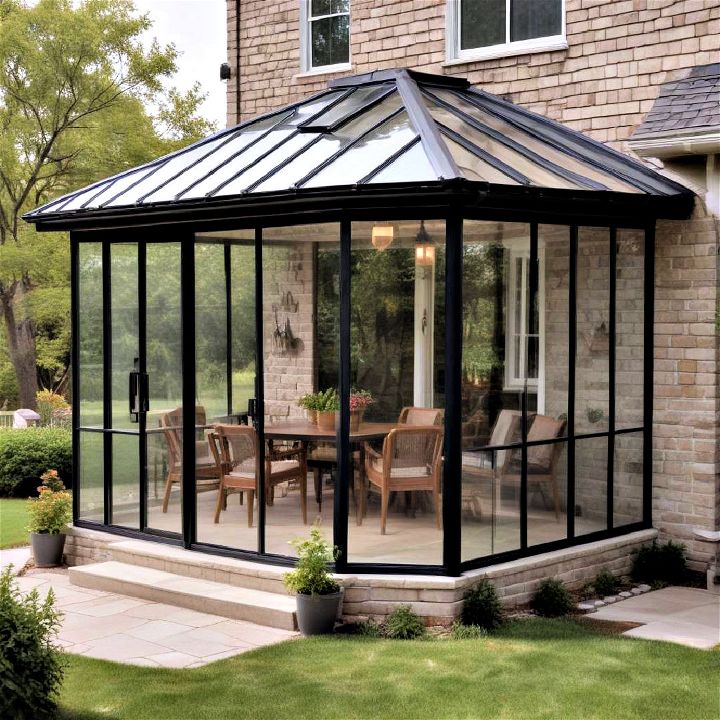 elegant glass enclosed porch