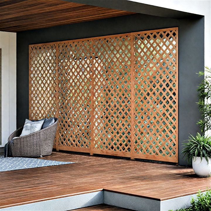 elegant lattice panels outdoor privacy screen