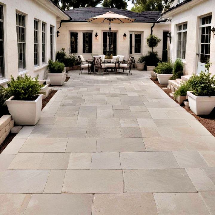 elegant limestone pavers