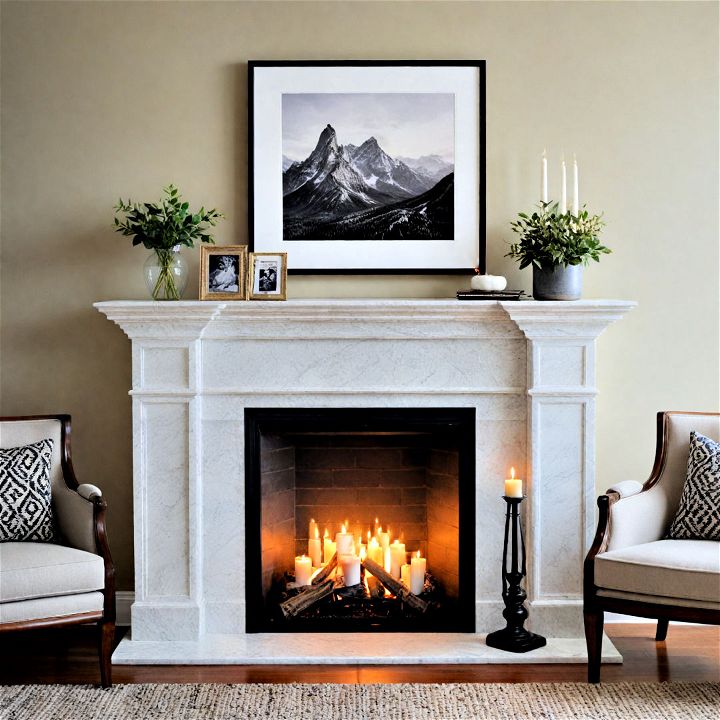 elegant mantelpiece to add a timeless look