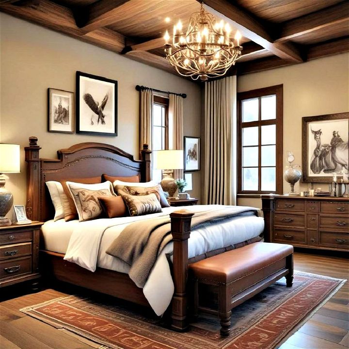 elegant western chic bedroom