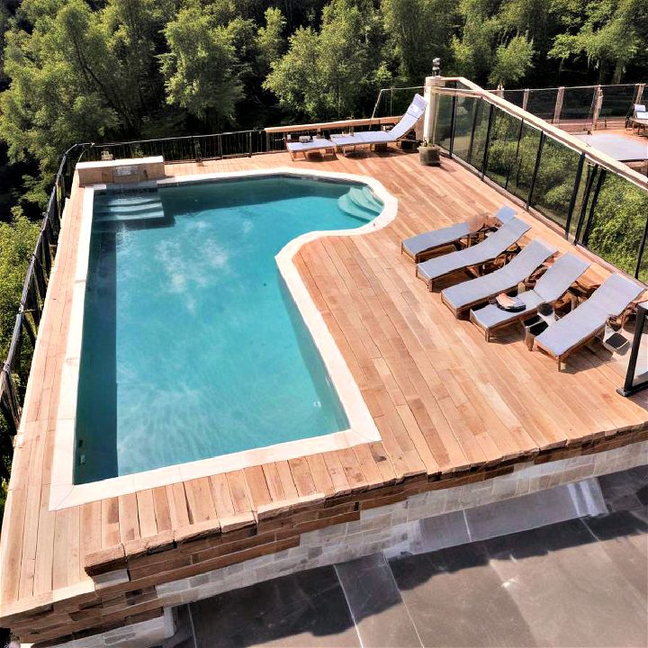 elevated pool deck