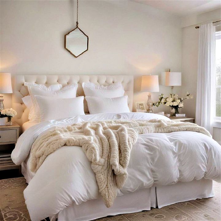 embrace white bedding bedroom decor