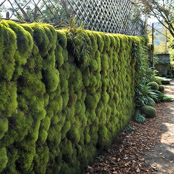 enchanting and sustainable moss walls for outdoor privacy