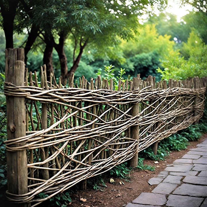 enchanting eco friendly woven willow fence for front yard