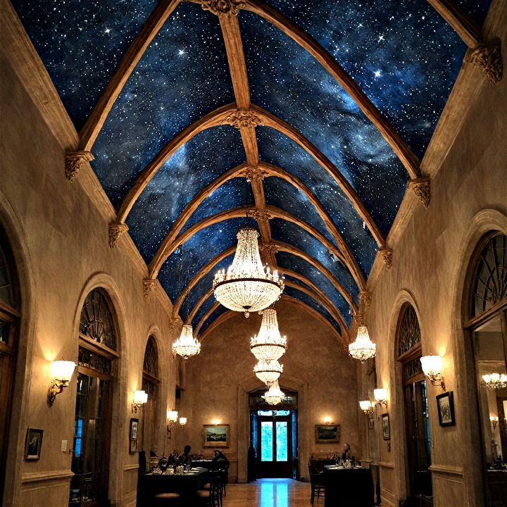 enchanting starry night vaulted ceiling